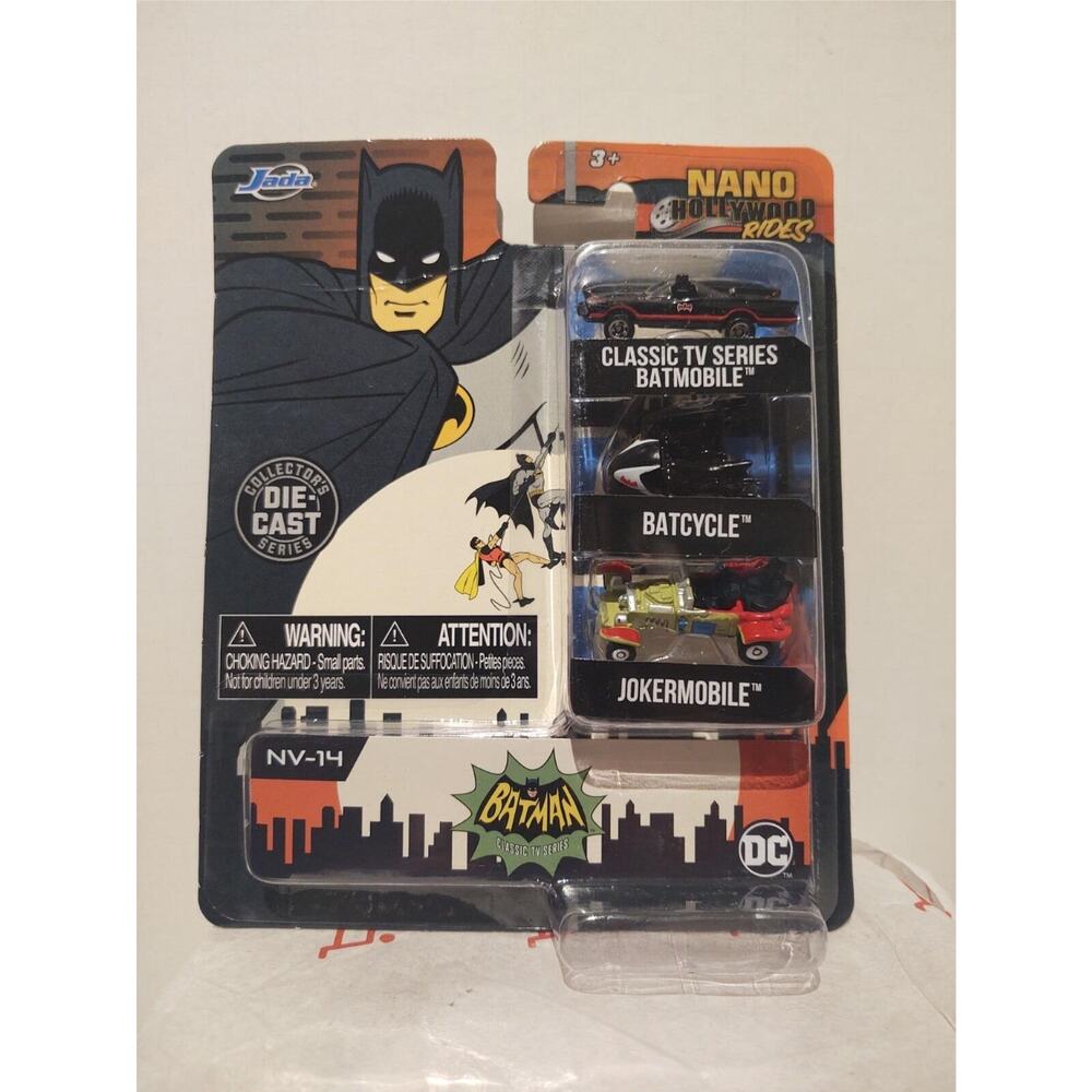 Batman 66 3 Vehicle Miniature Pack - Nano Hollywood Rides